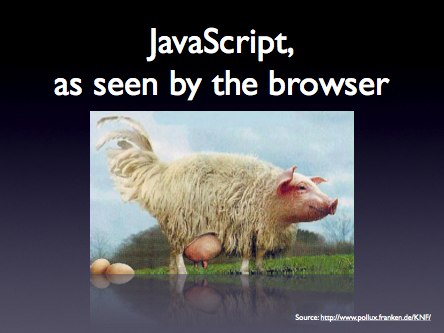 JavaScript as seen by the browser slide